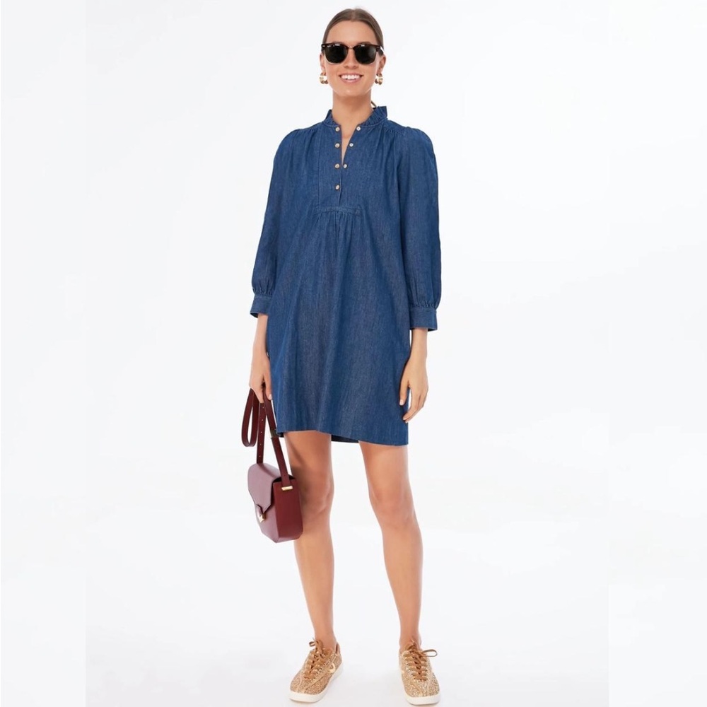 Pomander Place Chambray Claiborne Dress, Size Small